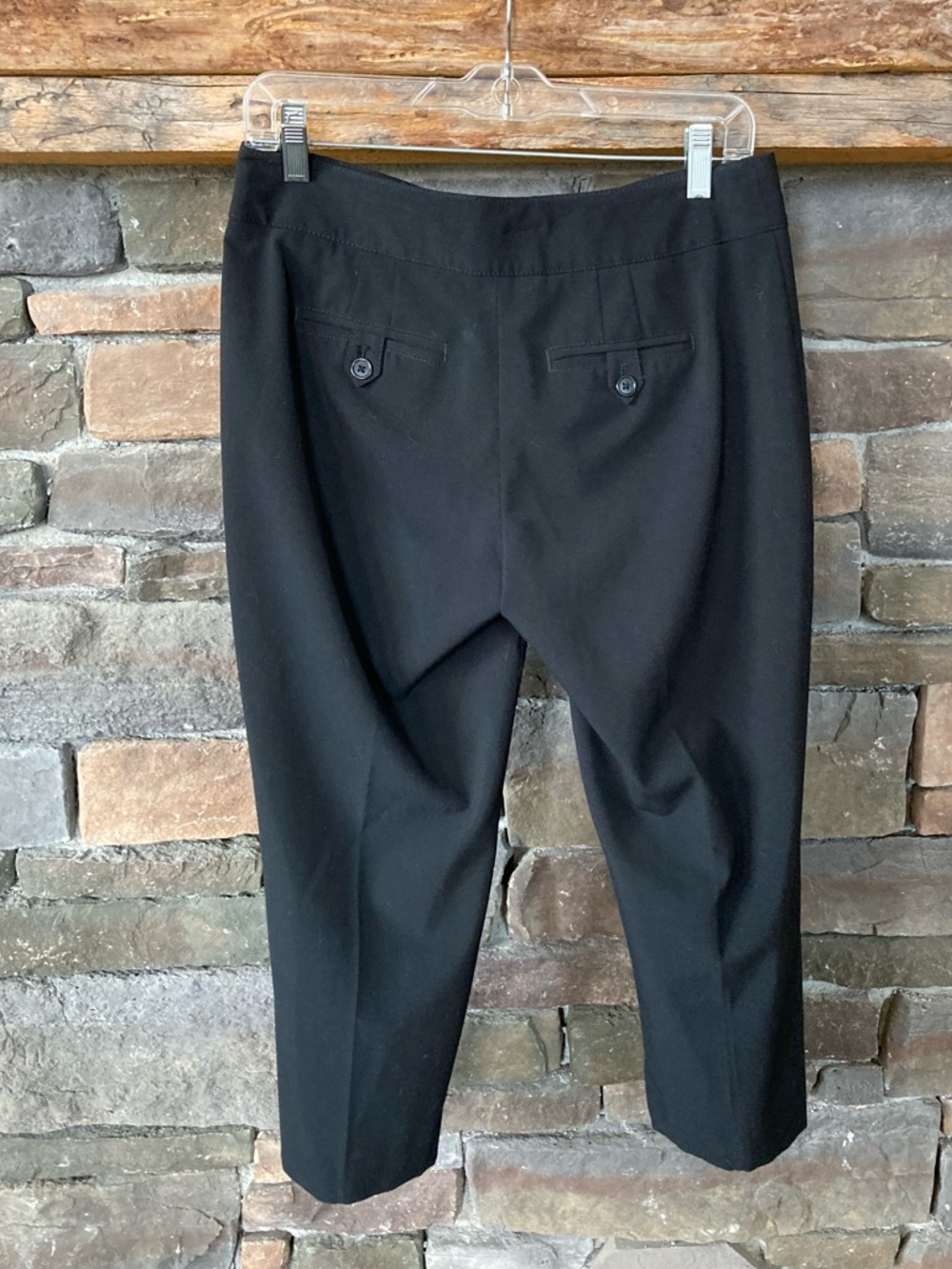 White House Black Market Legacy Black Cropped Capri Corpcore Pants - Picture 6 of 12